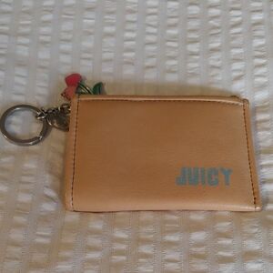 Juicy Couture Peach Card Holder Keychain